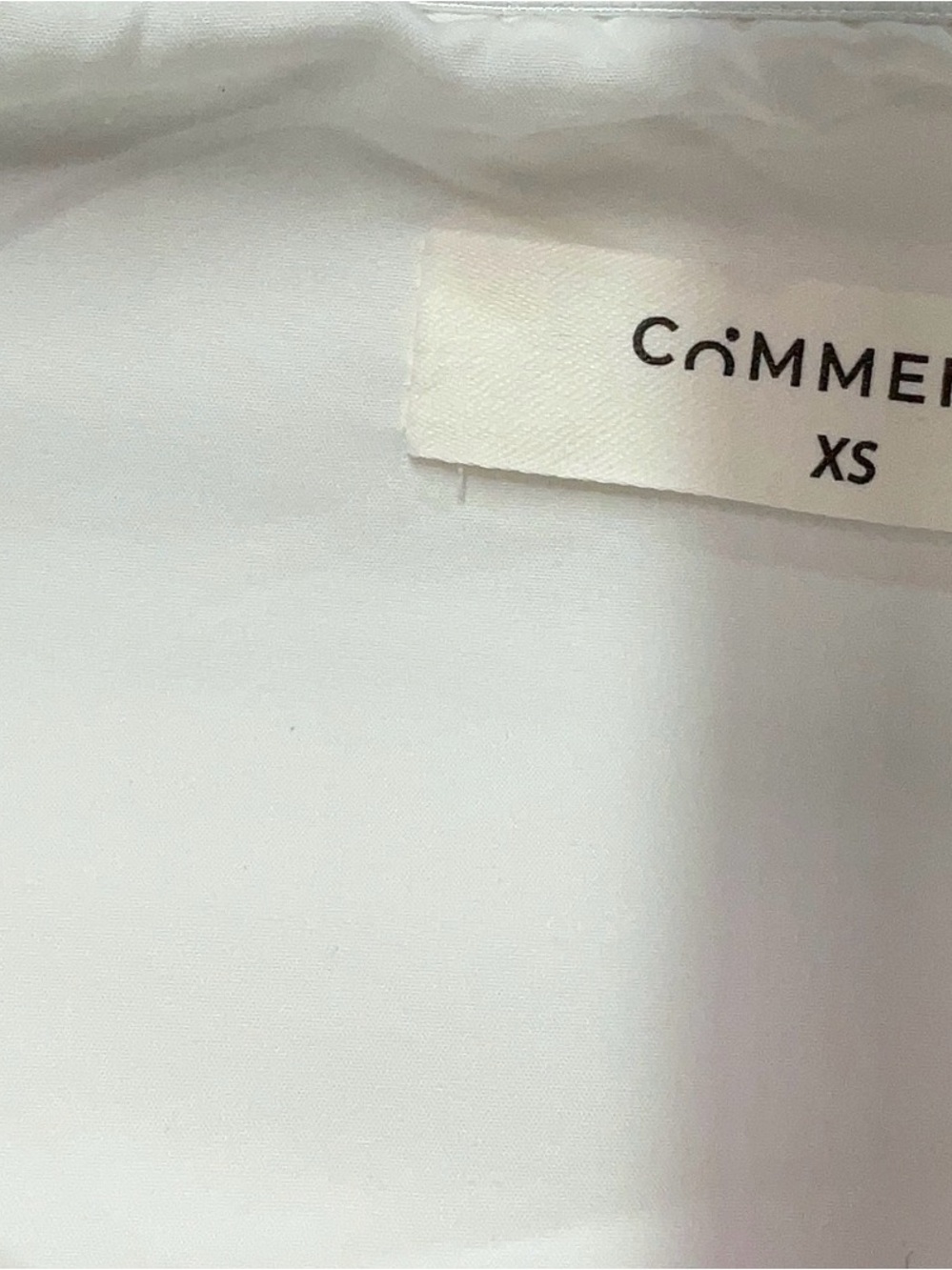 Commense One-Shoulder White Button-Front Top - Picture 5 of 6